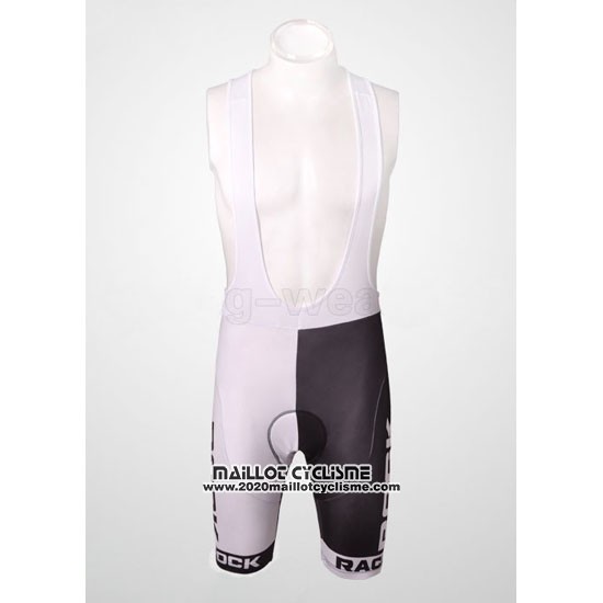 2010 Maillot Ciclismo Rock Racing Noir et Blanc Manches Courtes et Cuissard